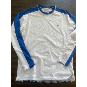 Coolbar Mens Long Sleeve UPF 50+ UV Protection Sun Shirt Blue White Size L